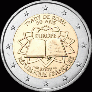 Frankrijk 2 euro 2007 Verdrag van Rome UNC